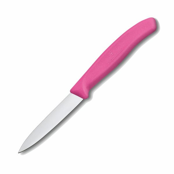 Victorinox 1/2/4/6er Set Gemüsemesser Küchenmesser 8cm mittelspitz   glatte Klinge  pink