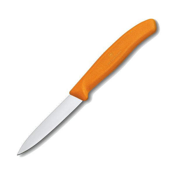 Victorinox 1/2/4/6er Set Gemüsemesser Küchenmesser 8cm mittelspitz   glatte Klinge  orange