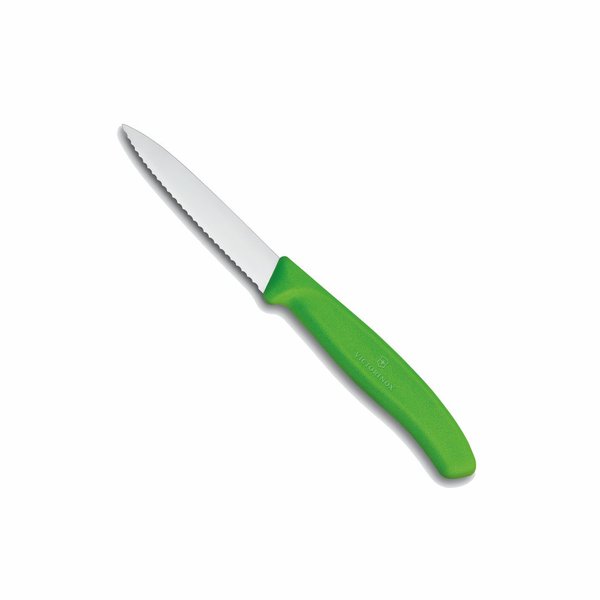 Victorinox 1/2/4/6er Set Gemüsemesser Küchenmesser 8cm mittelspitz   Wellenschliff Klinge  grün